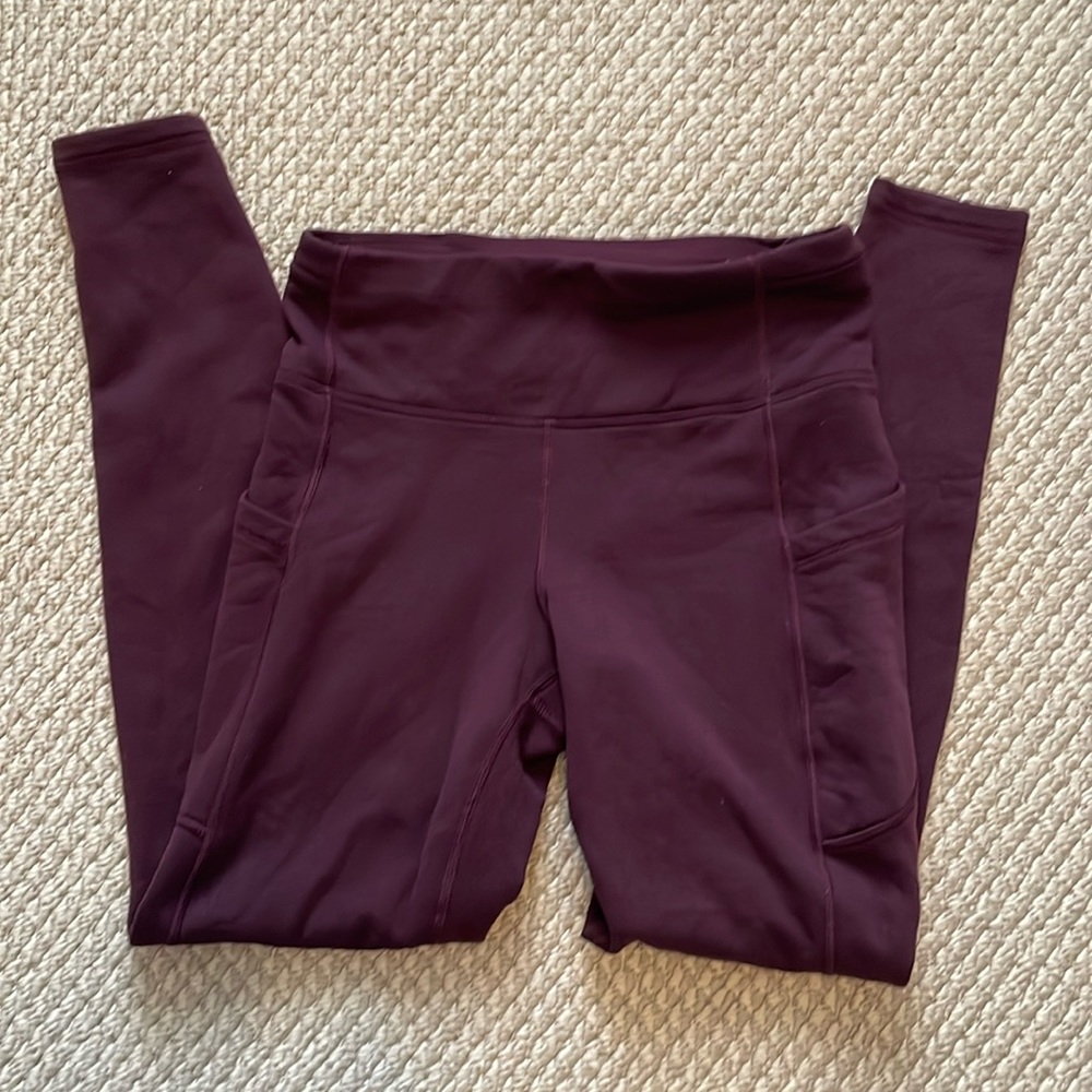 Athleta Altitude Stash Tight Wine/Purple Size Small